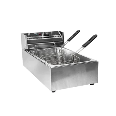SZ-18 1-Tank 2-Basket Electric Fryer 12L