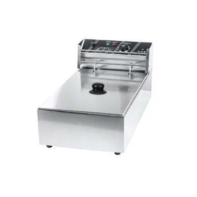 6L Commercial Electric Deep Fryer 1-Tank 1-Basket with Temperature Limiter Countertop Fryer
