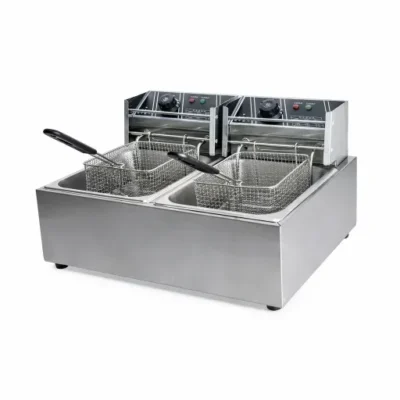 2-Tank 2-Basket Electric Fryer 12L