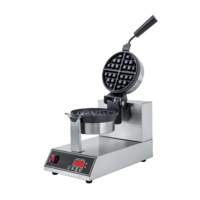 Commercial 1-Plate Digital Rotating Waffle Maker 1300W