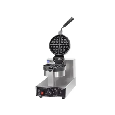 Commercial 1-Plate Electric Rotary Round Waffle Maker 1300W