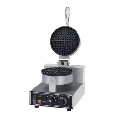 Commercial 1-Plate Electric Round Waffle Maker 1200W