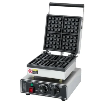 Commercial 4-Plate Square Waffle Baker 1.6KW